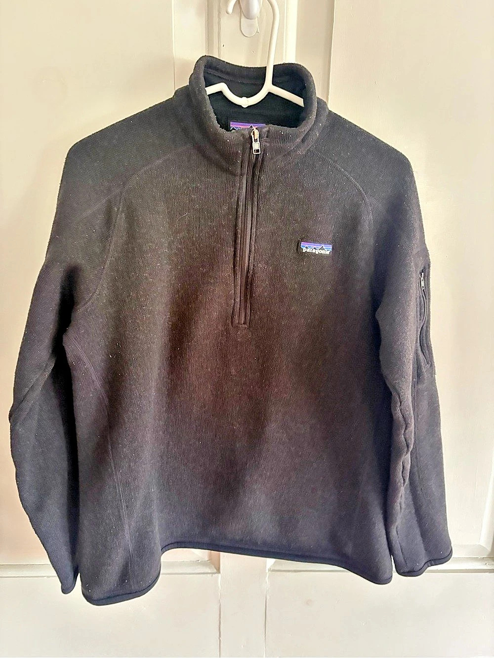 Patagonia Better Sweater Women’s Large Black Quarter Zip Fleece Pullover
